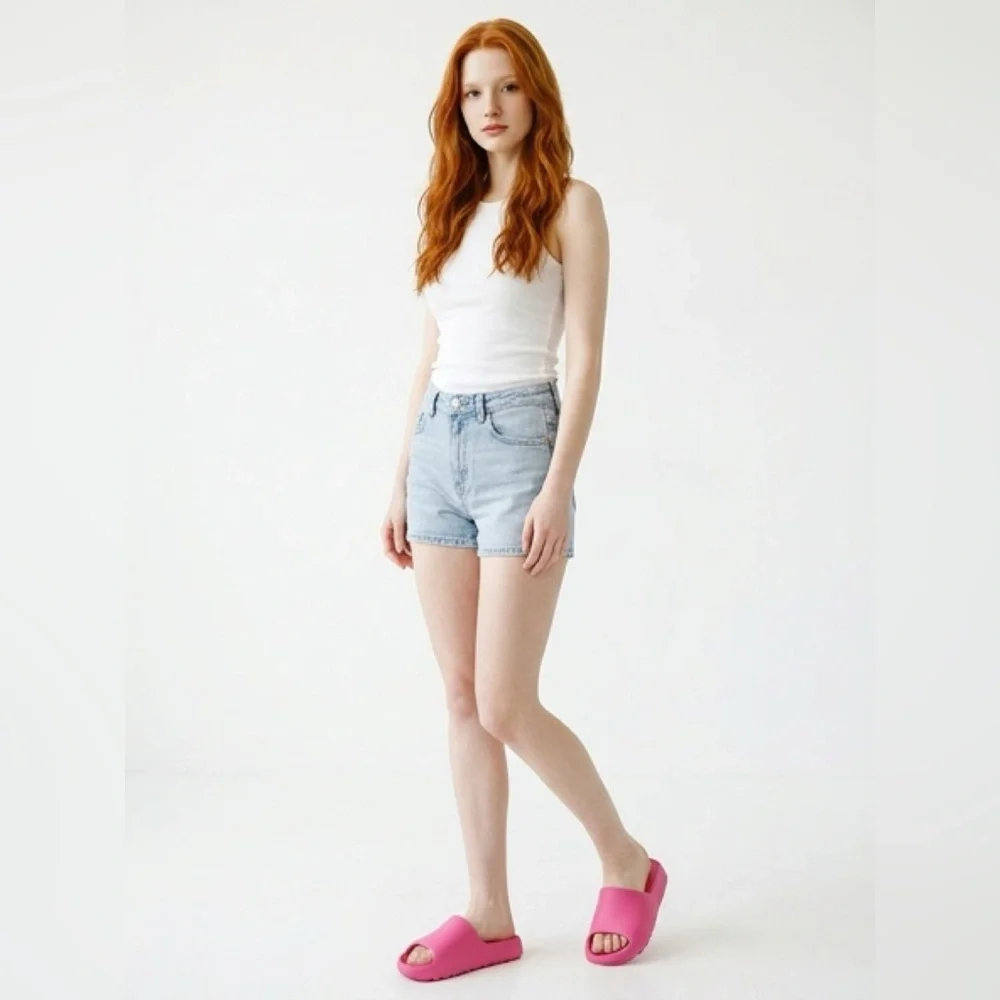 Bundle of 3 Comfortable Slide Sandals in Pink, Magenta, and White - Picture 9 of 10